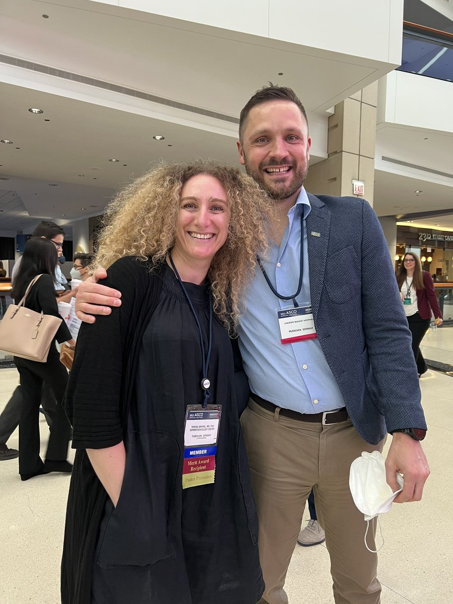 BenWestphalen's tweet photo. Meeting @myesmo family at #ASCO22 - first time in real life - hugging my wonderful colleague @TeresaSAmaral https://t.co/TFnlSb8Rkp