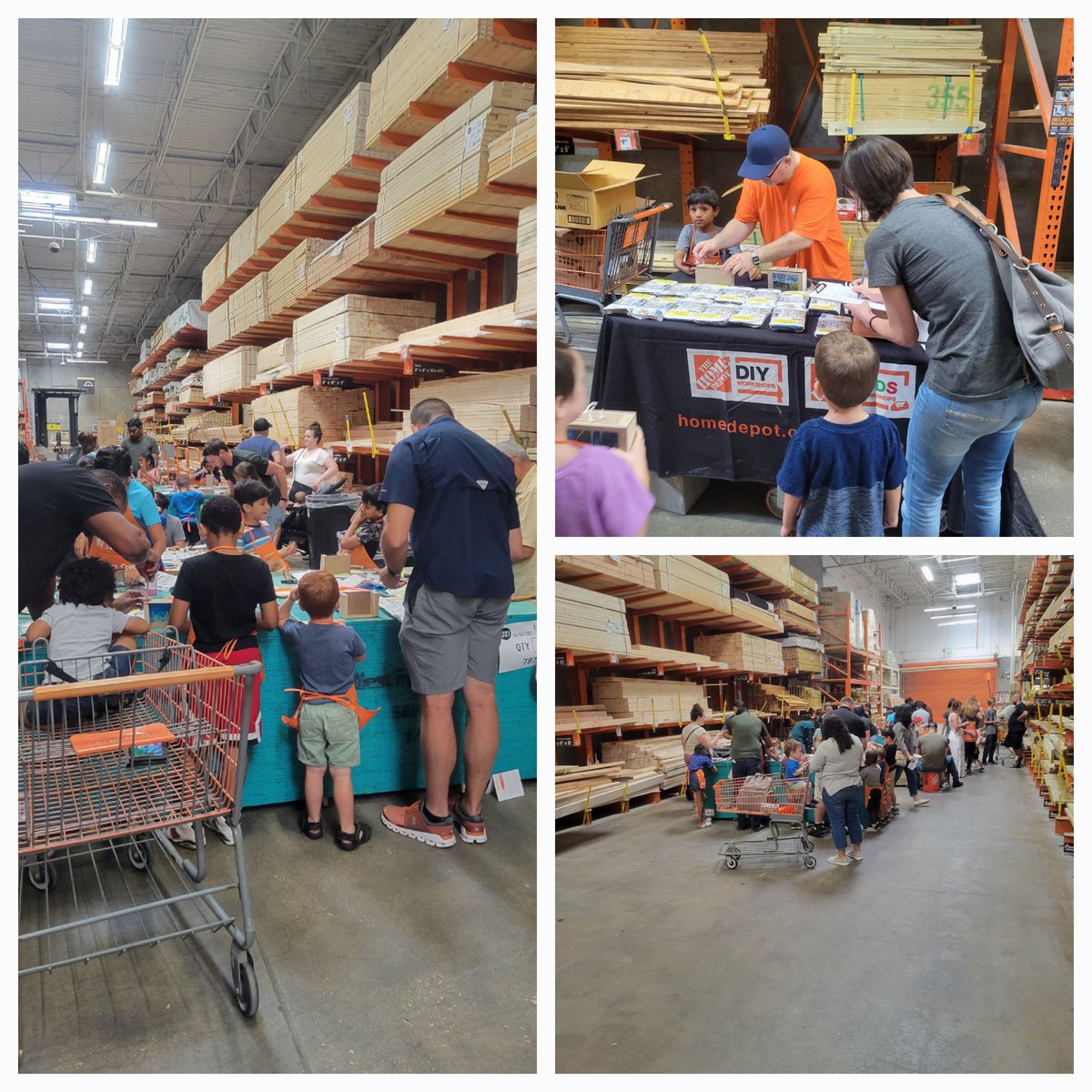 Awesome day!Awesome Crowd! Here at #0245 Home Depot with our Kids Workshop. Thank you Home Depot for allowing us to continue this. We all love this Home Depot tradition of Taking care of all our Customers BIG and Small!! <a href="/BrianGuerard/">Brian G</a> <a href="/heidihorupp/">Heidi Rupp</a> <a href="/gsl8927/">#245 Carrollwood Home Depot</a> @Cff025Fines