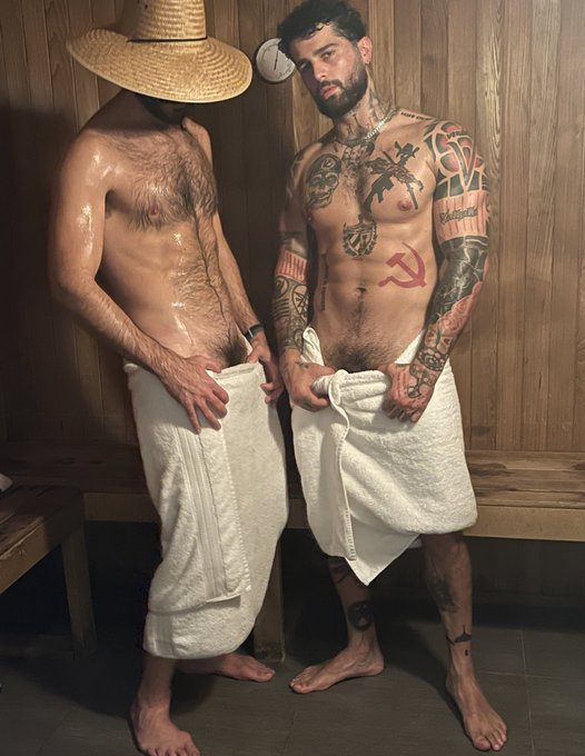 🚨 Showing off our big bushes and more&hellip;  ♻️ Rt if you want to see tons of steamy Cubans in sauna😈  with<a href="/tag/hairybush"class="tags"><span>#hairybush</span></a>