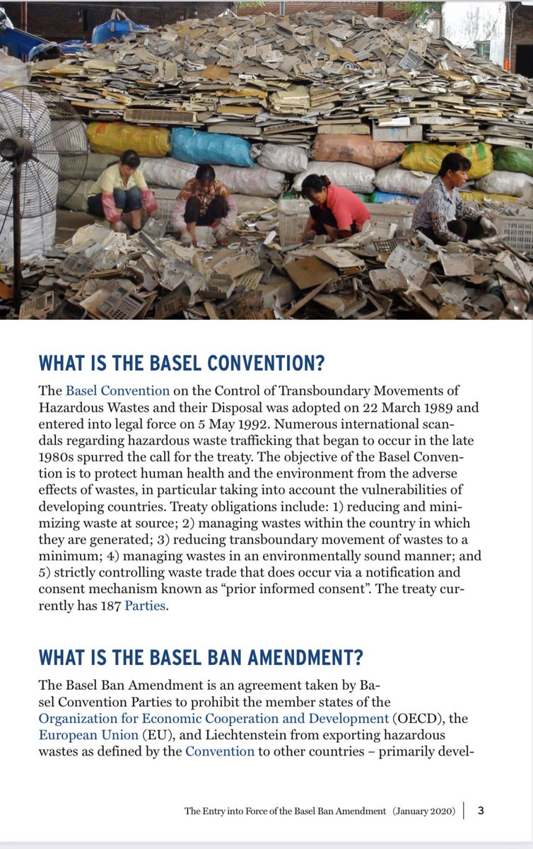 What is the Basel BAN?? Answer, read IPEN & BAN Basel Ban Amendment Guide, covering the implications and next steps for countries, public interest groups, and other stakeholders with the common goal to stop international hazardous waste dumping. ipen.org/documents/base…