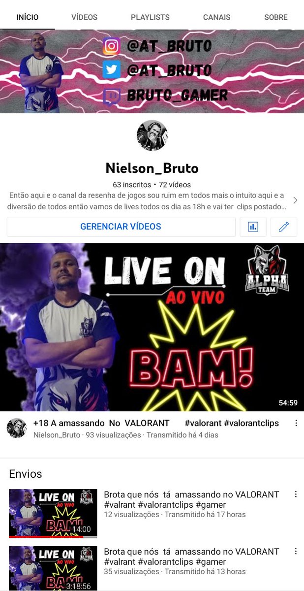 Venho humilde mente pede ajuda de vocês a chega aos mil inscritos, Quem pode ajuda eu agradeço de coração e que Deus abençoe todos vocês obrigado. youtube.com/channel/UC2w75…