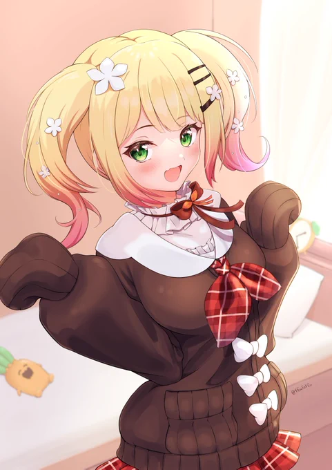 ホロメン全員描いていきます(目標)(願望)
No. 30
 #桃鈴ねね 
 #ねねアルバム

かわいいお洋服を見せてくれるねねち 