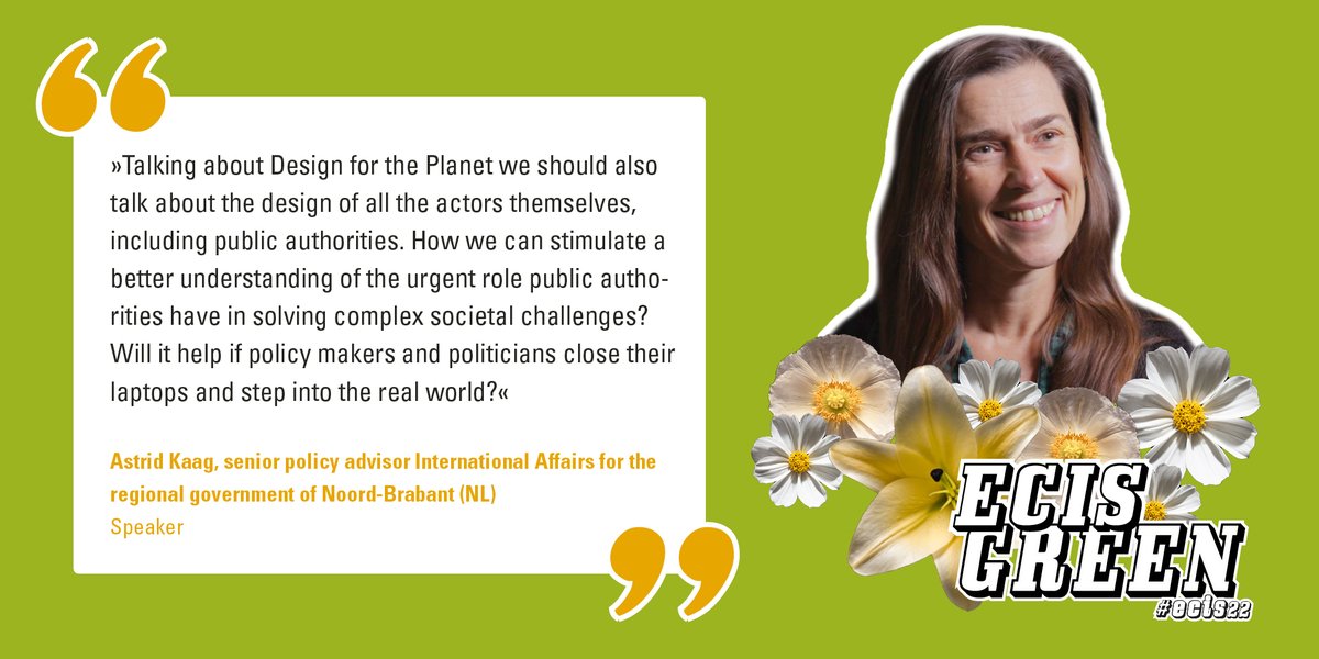 »Talking about #Design for the #Planet we should also talk about the design of all the actors themselves, including public authorities.«

Meet <a href="/Astrid_Kaag/">Astrid Kaag</a>, who will speak at our next #ECIS22 session on June 10 in Brussels.

Register for free &amp; join us: eventbrite.co.uk/e/ecis22-bos34…