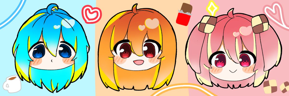 女子組🍪🍫☕ #からぴち #カラフルピーチ素材 #のあ #えと #るな