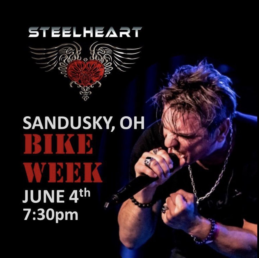 RockDawg29's tweet photo. Can’t wait to see @STEELHEARTBAND tonight! #Steelheart #ohiobikeweek https://t.co/onYU6HiRlL