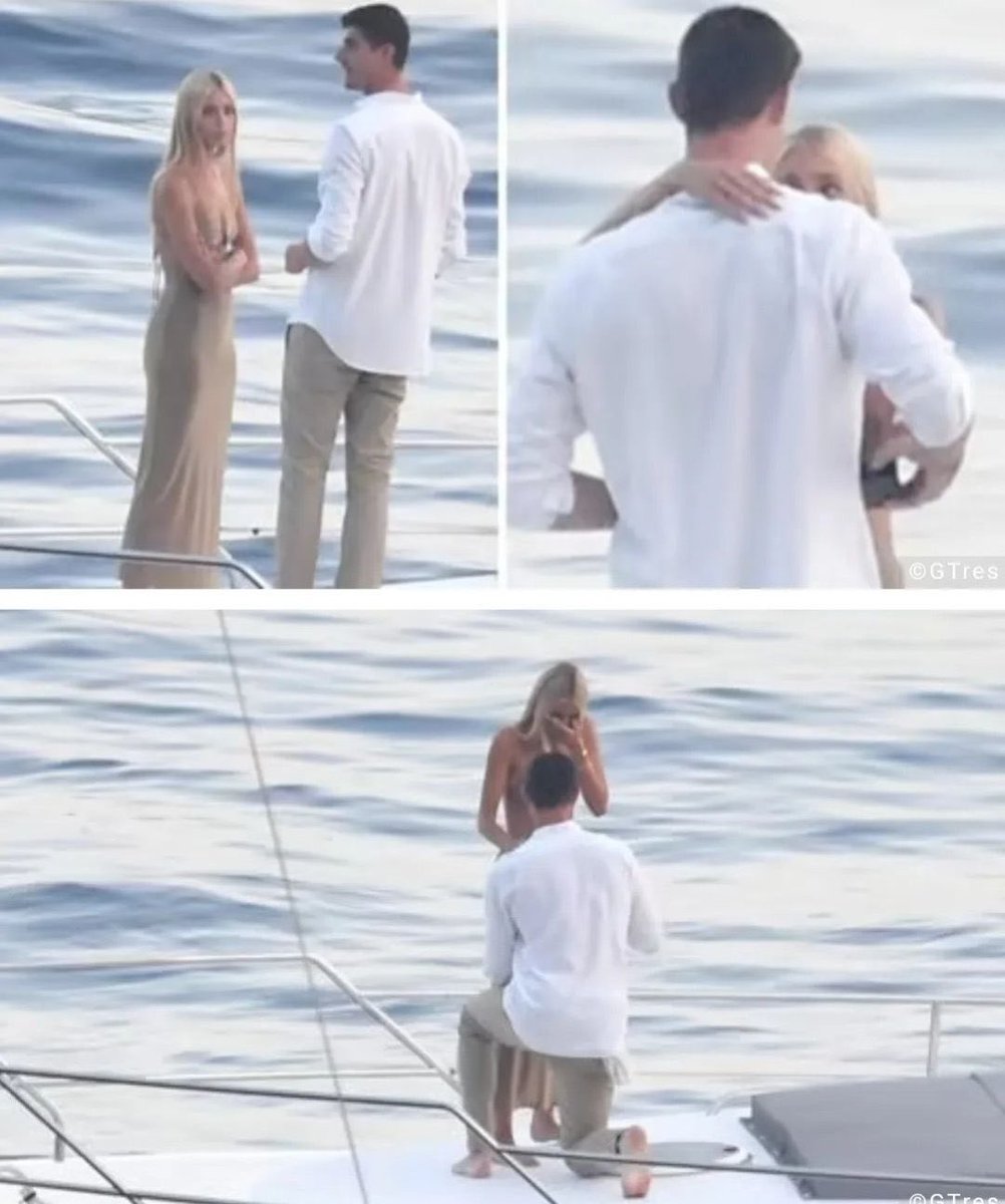 _BeFootball's tweet image. Félicitations à Thibaut Courtois et à sa compagne, qui a dit « oui » 💍