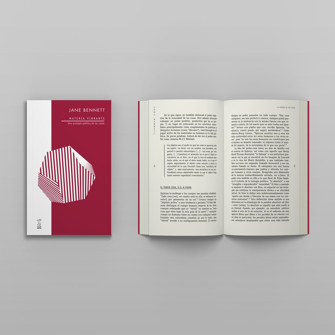 cajanegraedit's tweet photo. Les compartimos en nuestra web el Prefacio de nuestra novedad de este mes de junio, “MATERIA VIBRANTE. Una ecología política de las cosas” de #JaneBennett
https://t.co/yeAw0hjKLN https://t.co/yVc2pjwlDF