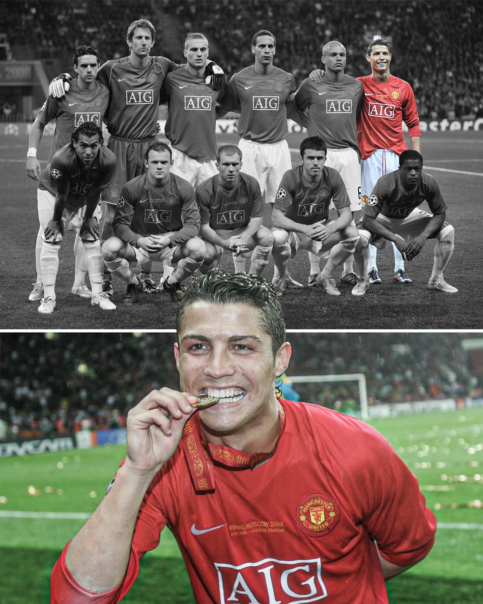 ESPNFC's tweet photo. Cristiano Ronaldo is the only member of Man United’s 2008 UCL winning starting lineup that is still playing 🏆 

Longevity 🐐 https://t.co/EMXoEs0JME