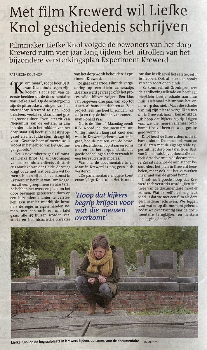 mvdh050's tweet photo. De documentaire van Liefke Knol in opdracht van Archiscienza en Experiment Krewerd is vanaf 18 uur op maandag 6 juni te zien op RTV Noord. Ga kijken! https://t.co/QhfO6gE90s