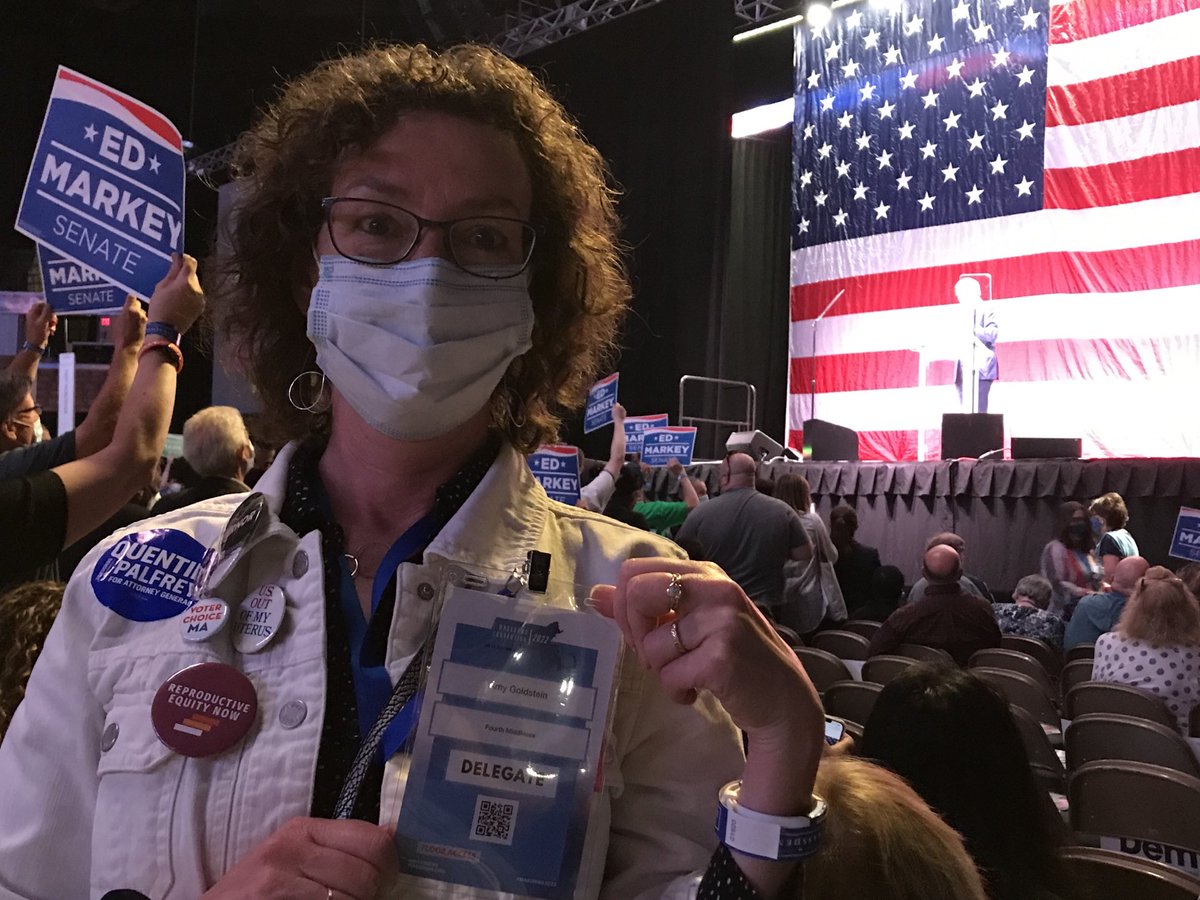 amyrgoldstein's tweet photo. #MassDemsConvention to support ⁦@maura_healey⁩ ⁦@PeopleforMaura⁩. Great speeches from ⁦@EdMarkey⁩ and ⁦@wutrain⁩ https://t.co/4K3c2oTPPu