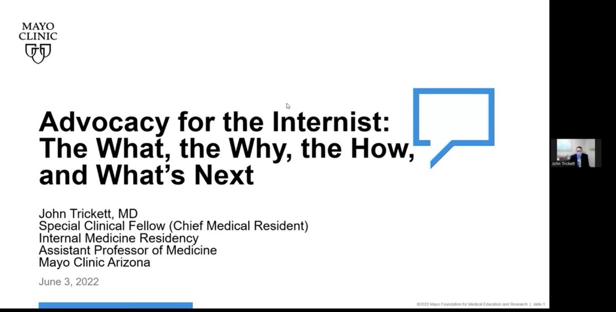 Thankful for the opportunity to give #internalmedicine Grand Rounds @mayoclinic Arizona about such an important topic. S/o to @DarilynMoyer @docwithapurpose @JBurnettMD and many others who helped with my slides! #MedTwitter #Advocacy #ImProud #ACPResFel @ACPinternists