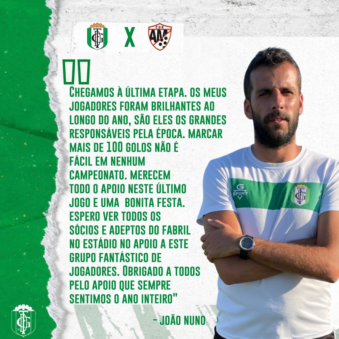 GD_Fabril's tweet photo. 🎙 |Antevisão do mister João Nuno ao GDF - Águas de Moura
#OfuturoComeçaAqui #GDFabril #GDFCDRAM https://t.co/NrWNYRDFxF