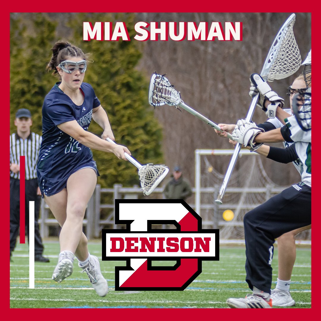 So proud of junior Mia Shuman for her verbal commitment to Denison Lacrosse! Go Mia and go big red!!! ❤️🤍 #college #pgvl #rollping #NCAA