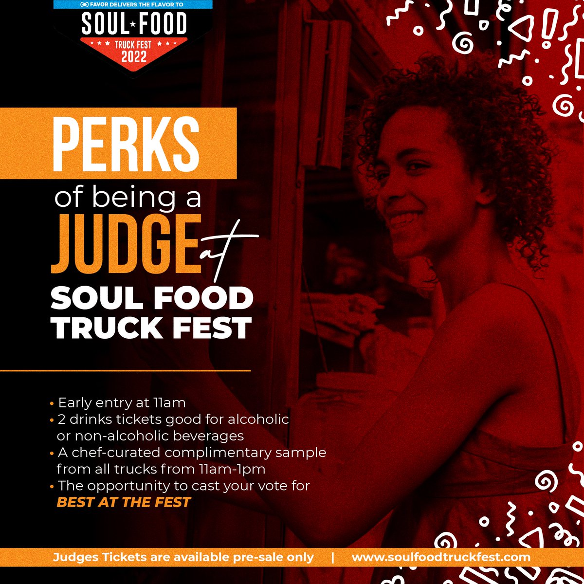 Be a Judge! Get free samples from each food truck from 11am - 1pm, and vote for the best truck at the fest!  Tap link in bio! soulfoodtruckfest.com  

Soul Food Truck Fest 
Saturday, June 18 
11 am - 7 pm 
Huston-Tillotson University 
Austin, TX

#foodtrucks #foodsamples #food