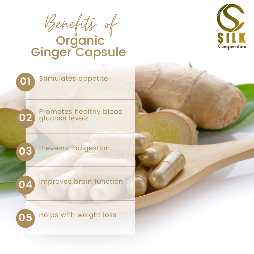 Silkcooperation's tweet photo. Sourced from our own #organic cultivation of #Ginger, our #Vegan and #Organic #Ginger_Capsule contains nothing but ginger root in a veg capsule, #FREE_FROM #gluten, #dairy and #soy allergens and Manufactured with love by us in Matale, #Sri Lanka. https://t.co/K2VxcxIH9r