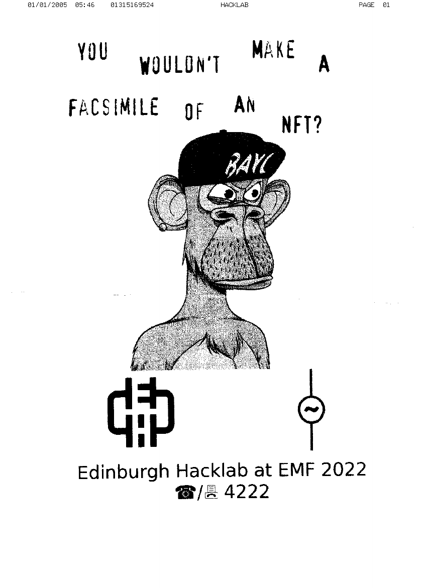Fax from 4222 #emfcamp