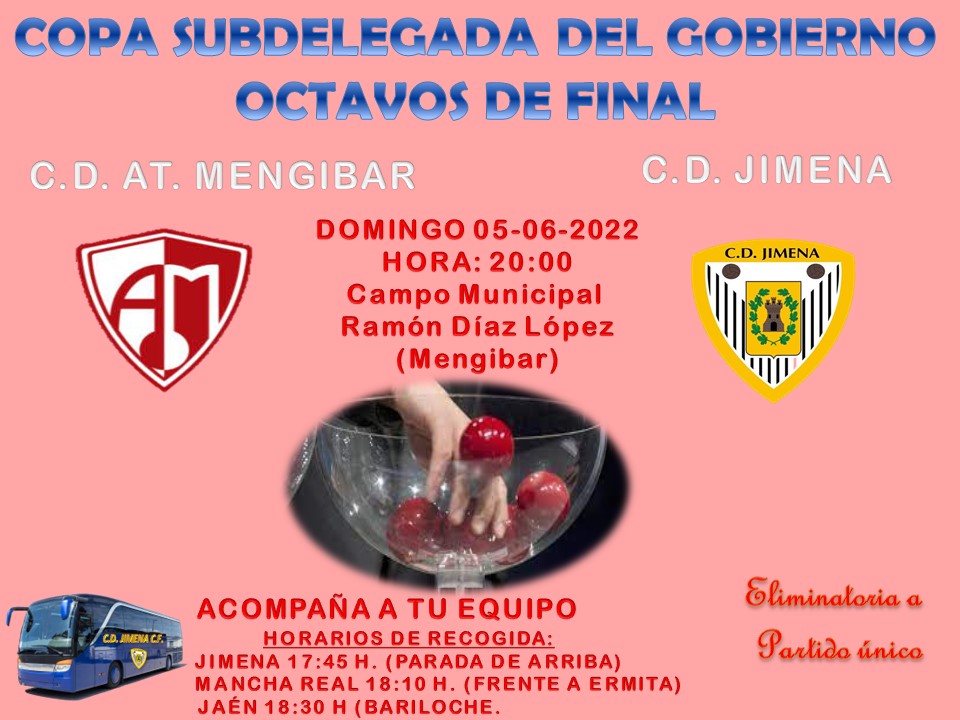 CDJIMENACF1's tweet photo. Jimena os esperamos en Mengíbar.

Este club junto a su afición quiere seguir demostrando el compromiso que tenemos todos juntos para seguir soñando.

🚍 Tenéis los horarios de salida disponible.

Gracias a todos por el esfuerzo que estáis realizando 

#SeguimosAvanzando https://t.co/ro6UTEQDpU