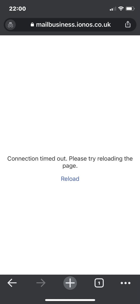 simonhibbard's tweet photo. @ionos_help_uk webmail down? Status page says all ok but unable to log in https://t.co/h5JCIpEeQx