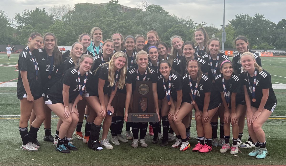FenwickAD's tweet photo. 4th in STATE! Congratulations to Fenwick Girls’ Soccer who finished 4th in State!  This was only the 2nd time in school history that Fenwick Girls’ Soccer has finished the season with a State trophy! ⚫️⚪️🏆 https://t.co/SFmBZjIQYM