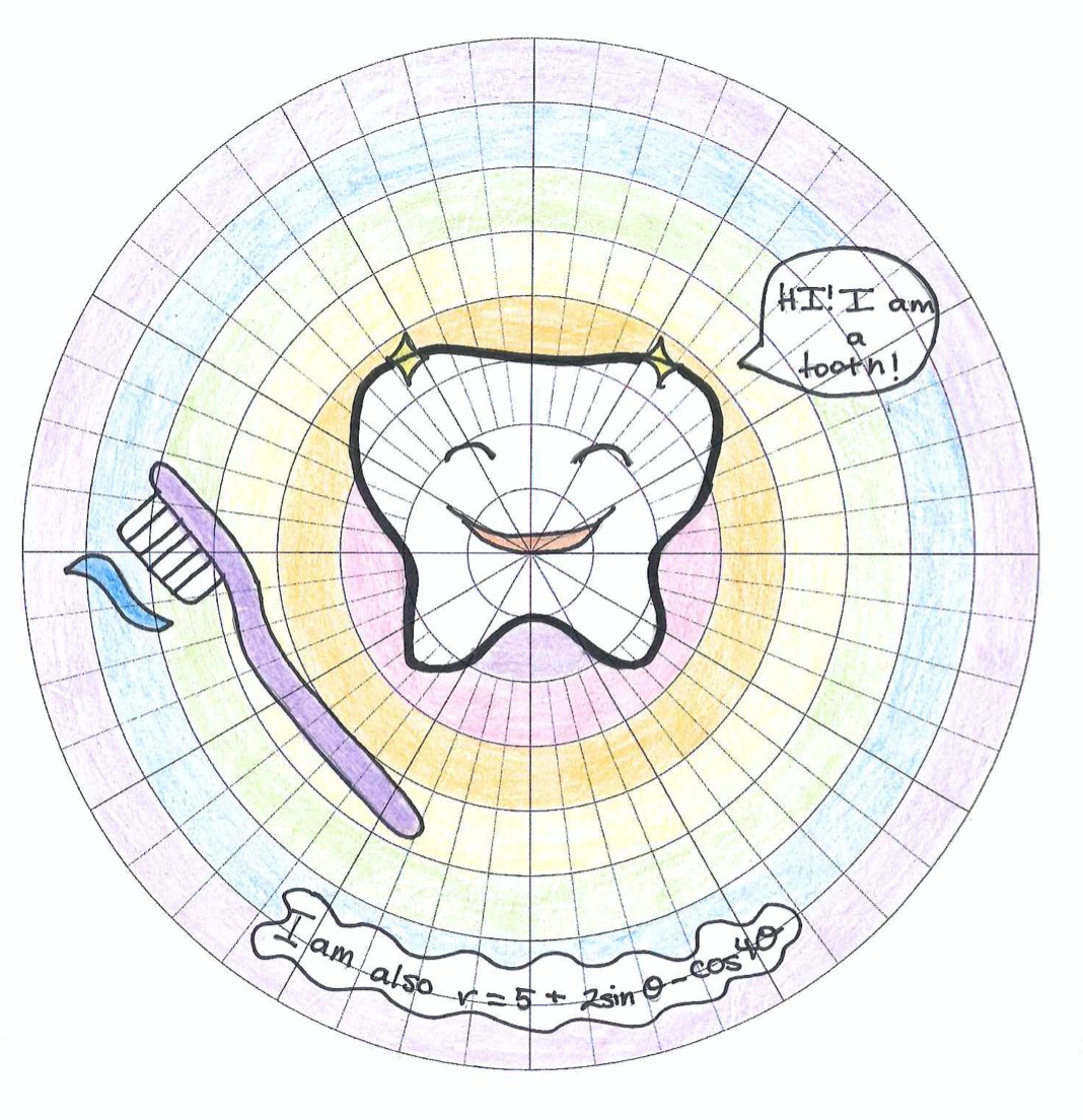mitchelleithun's tweet photo. Some beautiful student illustrations created using polar graphs! #Precalculus @DCDSchool https://t.co/pvViiQKDnU