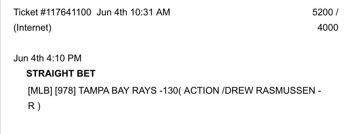 RussReallyWins1's tweet photo. TAMPA BAY RAYS ML (-130)
pending
@RussReallyWins1 

#GamblingTwitter https://t.co/NnPfMKZpT0