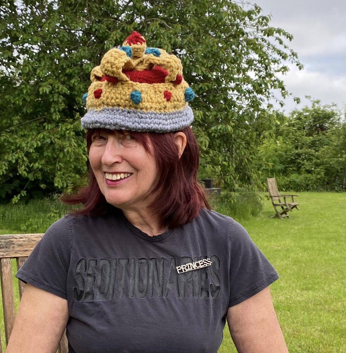 Best Jubilee hat ever! Knitted by Wendy from Beccles!