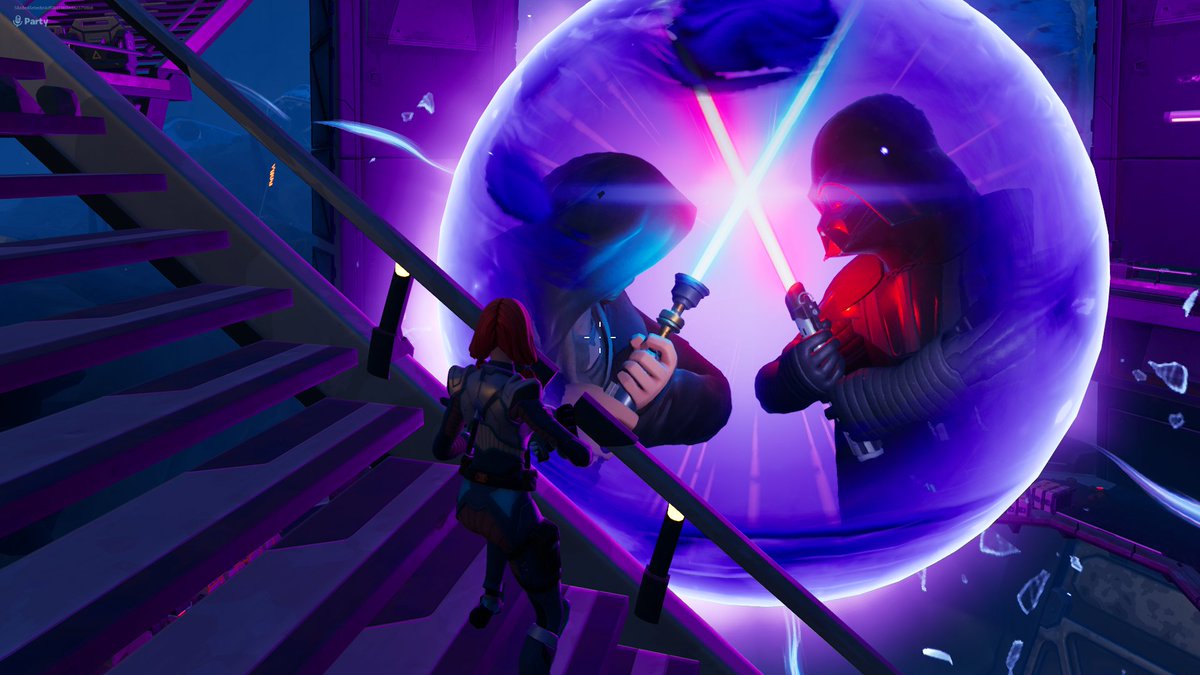 FNBRintel's tweet photo. DARTH VADER SEEN IN THE EVENT OH MY GOD! 

#FortniteCollision #Fortnite #FortniteSeason3 https://t.co/mXIG4AMlsb