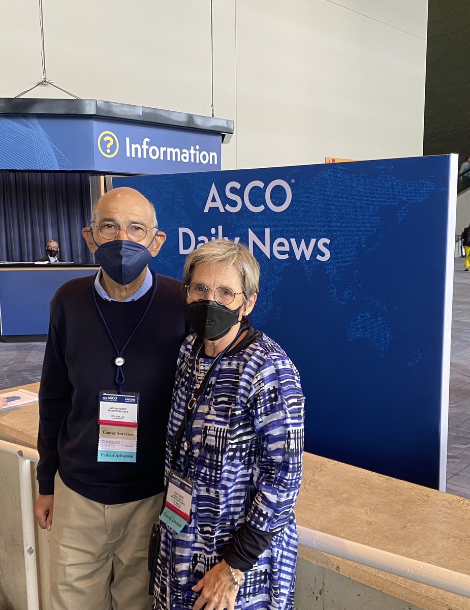 Spotted: the incredible #patientadvocates and @PatientPower founders @andrewschorr and @EstherSchorr1 at #ASCO22!