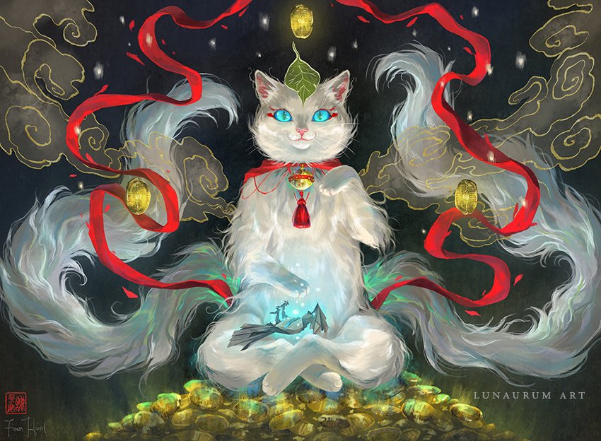 Lunaurum's tweet photo. my art together for kamigawa neon dynasty 🌙 https://t.co/XhLzyfLJ8T