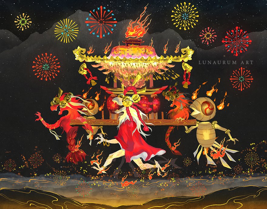 Lunaurum's tweet photo. my art together for kamigawa neon dynasty 🌙 https://t.co/XhLzyfLJ8T
