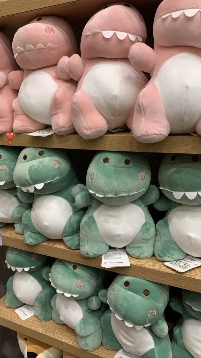SoftnessDaily's tweet image. dino plushies 🎀