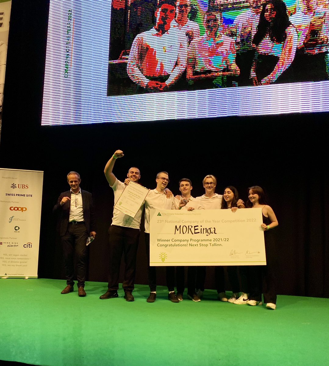 yesinspires's tweet photo. Das sind die Top 3 Miniunternehmen des #companyprogramme 2021/22 - herzliche Gratulation! 
- Company of the Year 2022: MOREinga
- 2nd Place: POM
- 3rd Place: Pastissima
#Gen_E #companyprogramme #yesinspires https://t.co/FzaYP8HmLp