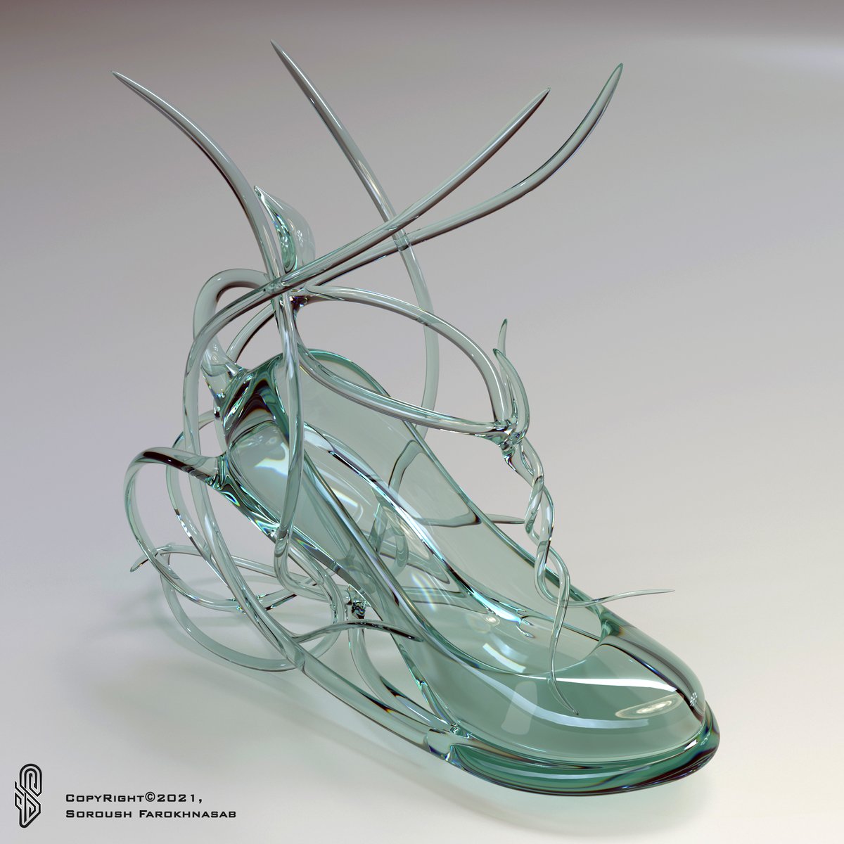 sorution_'s tweet photo. <3D_Model> | <3D_Visualization>
/* a Concept 3D Model of Cinderella's Glass Shoes */ https://t.co/tG2dAzBSQ0