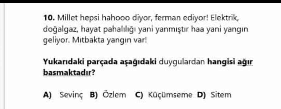 Yeni nesil sorular 😁