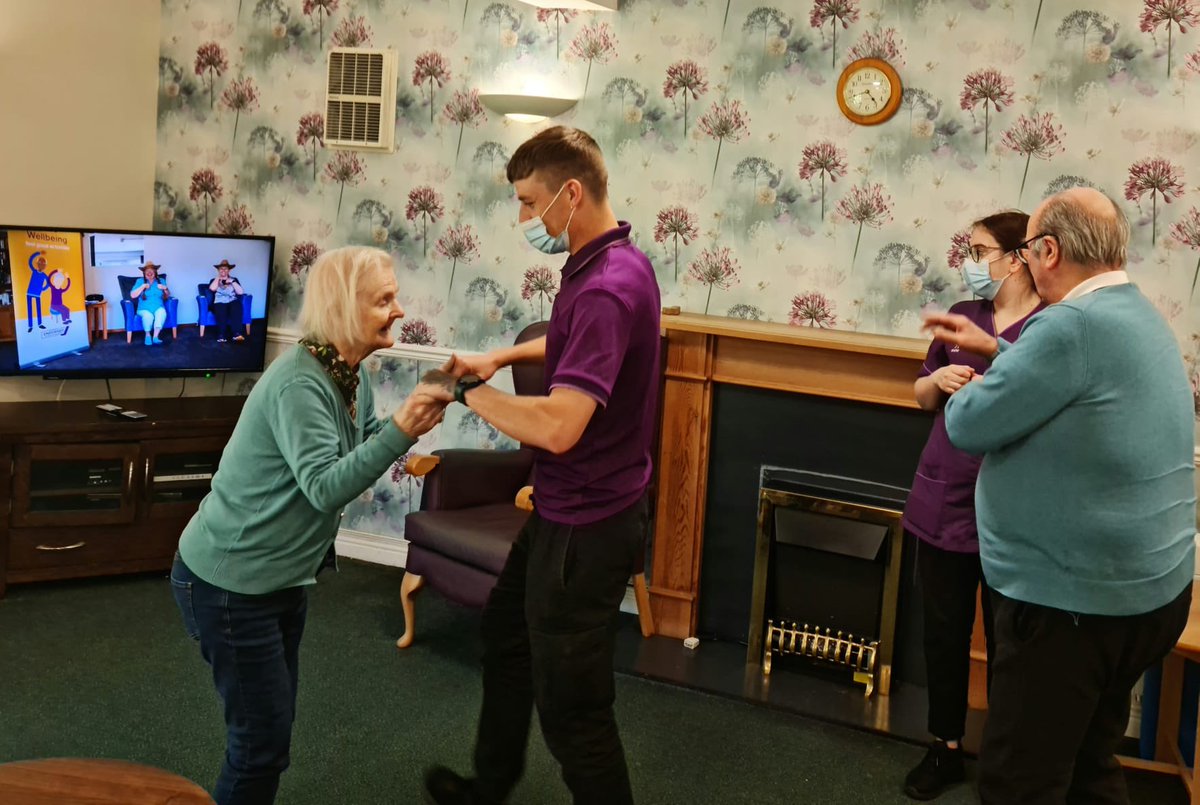 GodivaLodge's tweet photo. Thank you colleague John at #Godivalodge for sending me these photos of residents and staff enjoying Zest fitness together 
~Emma @AnchorLaterLife https://t.co/x5h0Kq2Txl