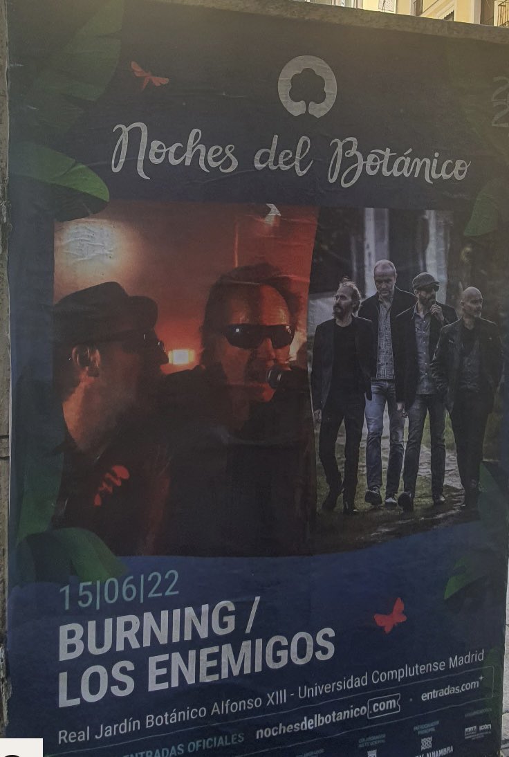 15 de Junio <a href="/nochesbotanico/">Noches del Botánico</a> <a href="/revueltaenemiga/">LosEnemigos(oficial)</a> <a href="/BurningJohnny/">Johnny Burning</a> #nochederocknrollmadrid
