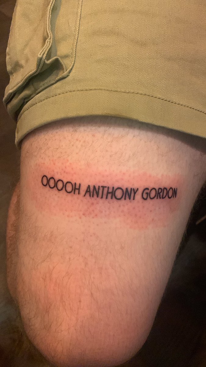 I wont lie, this tattoo was a piss take but when i think about it it has a meaning, this season really played with my mental health because of my passion for this club but this man @anthonygordon gave us all hope and showed what it meant it put on the shirt so thank you Anthony!