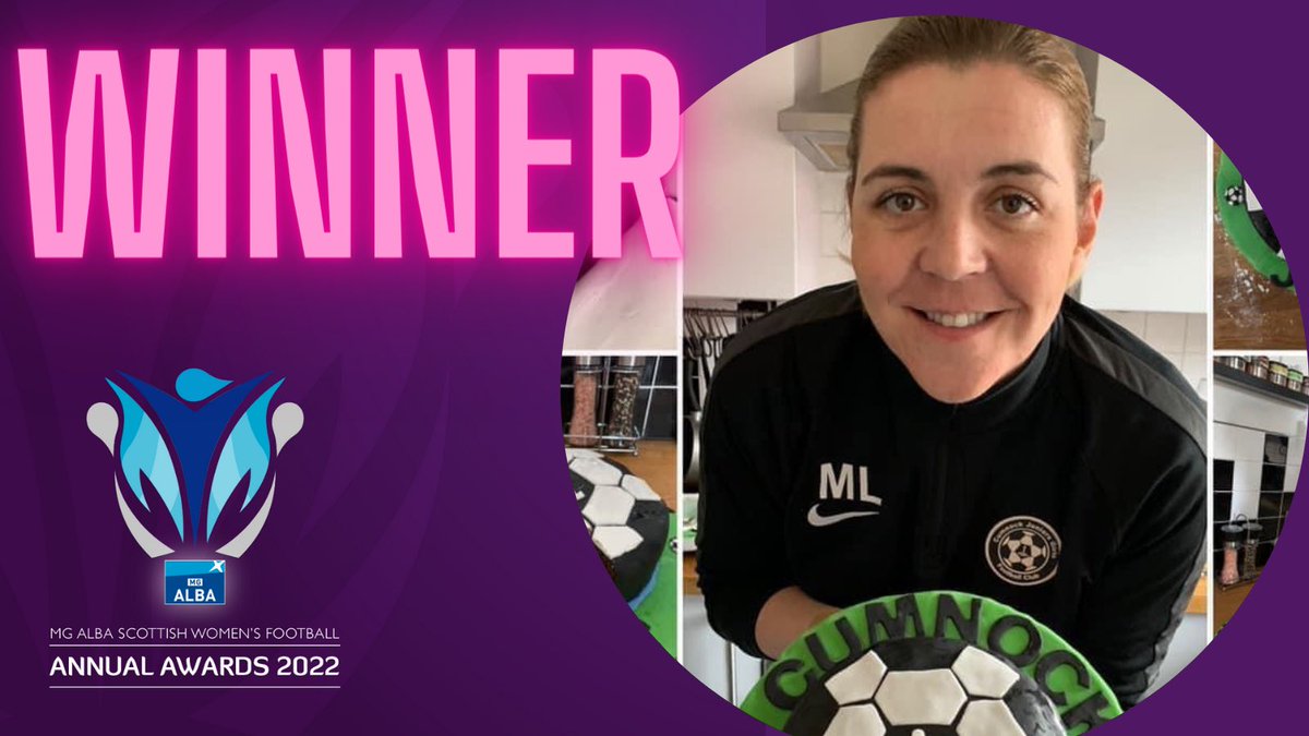 ScotWFootball's tweet photo. Volunteer of the year is Mhari Lindsay from Cumnock! Sponsored by the @Sunday_Post #SWFawards https://t.co/6SVegSPeCx