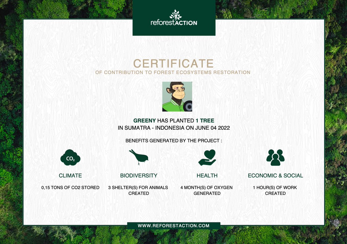 today, with my <a href="/N4P_official/">N4P | Presale SOLD OUT 🌱</a> #nft , i planted a tree from discord…how cool is that ?
love this project 💚 smart and nice community…

join : discord.gg/4wsFXCWS

#ElrondCommunity #ElrondNFT #NFTProject #NFTCommunity