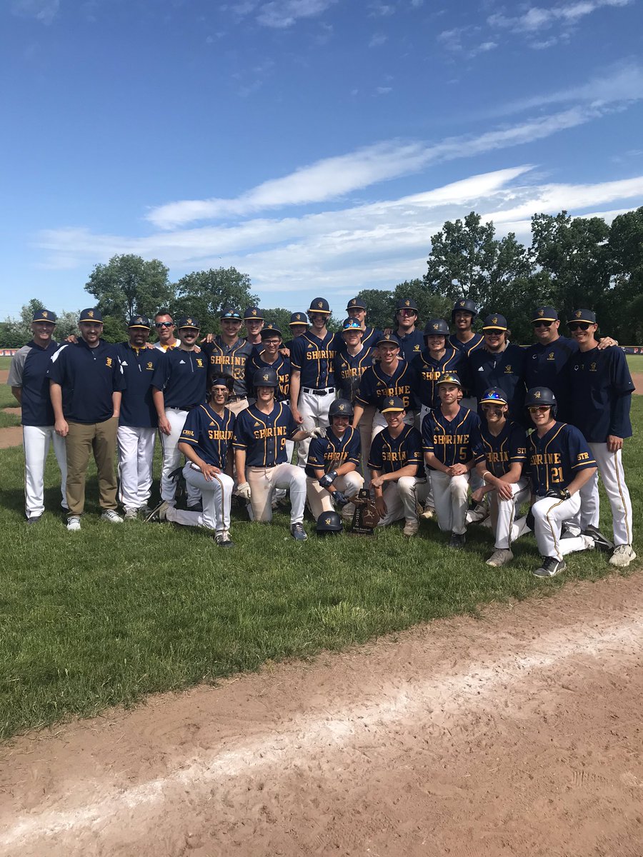 ShrineSports's tweet photo. Congratulations Shrine Baseball ⚾️ as they won 15-0 vs Roeper in the District Championship🏆. Way to Go Knights! Next game 6/8 at 4:30 at Parkway Christian. @Shrine_Schools @ShrineBaseball @MIPrepZone @StudentAthlete @ColdWeatherBats #ChampionshipCulture #ShrinePride https://t.co/fZ3lI6eteD