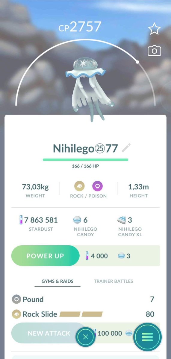 liftingandzombs's tweet photo. First look at Nihilego in Pokémon GO! #PokemonGO #PokemonGOFest https://t.co/Q7Kt9XSBfz
