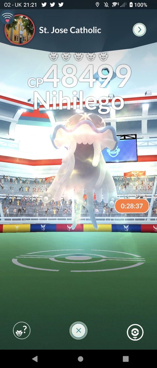 liftingandzombs's tweet photo. First look at Nihilego in Pokémon GO! #PokemonGO #PokemonGOFest https://t.co/Q7Kt9XSBfz