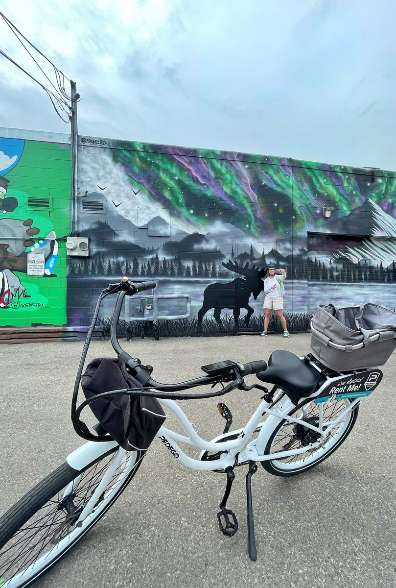 lindork's tweet photo. Hellooo this was FUN!! Thanks to my inaugural @EdmontonPedego E-Bike Tour group for zipping around the city with me! 💛 4 #yegfood stops and a dozen landmarks + Instagrammable Wall later. E-bikes make exploration a breeze.  #ExploreEdmonton #PedegoEdmonton_Partner #yeg #HelloFun https://t.co/iMNAddsxwi