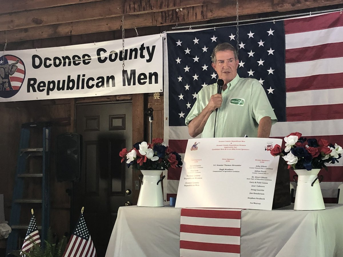 Thank you to Oconee County Republican men and women for a beautiful day and delicious lunch. What a great turnout of folks who care about South Carolina!