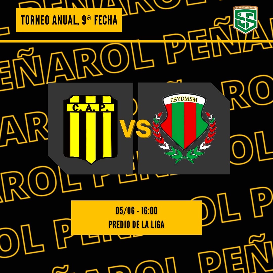 ClubPenarolSalt's tweet photo. DOMINGO DE PEÑAROL 🖤💛🖤

🏆 Torneo Anual, fecha 9
🆅🆂 CSyD San Miguel
📌 Cancha de La Liga
📎 Domingo 05/06
🕓 16:00 h

#SomosPeñarol #JueguePeñarol #PeñarolAltaEscuela #LaBandaDelMirasol #LaTribuDeMiCalle #PeñarolSalta https://t.co/skAZ7L295r