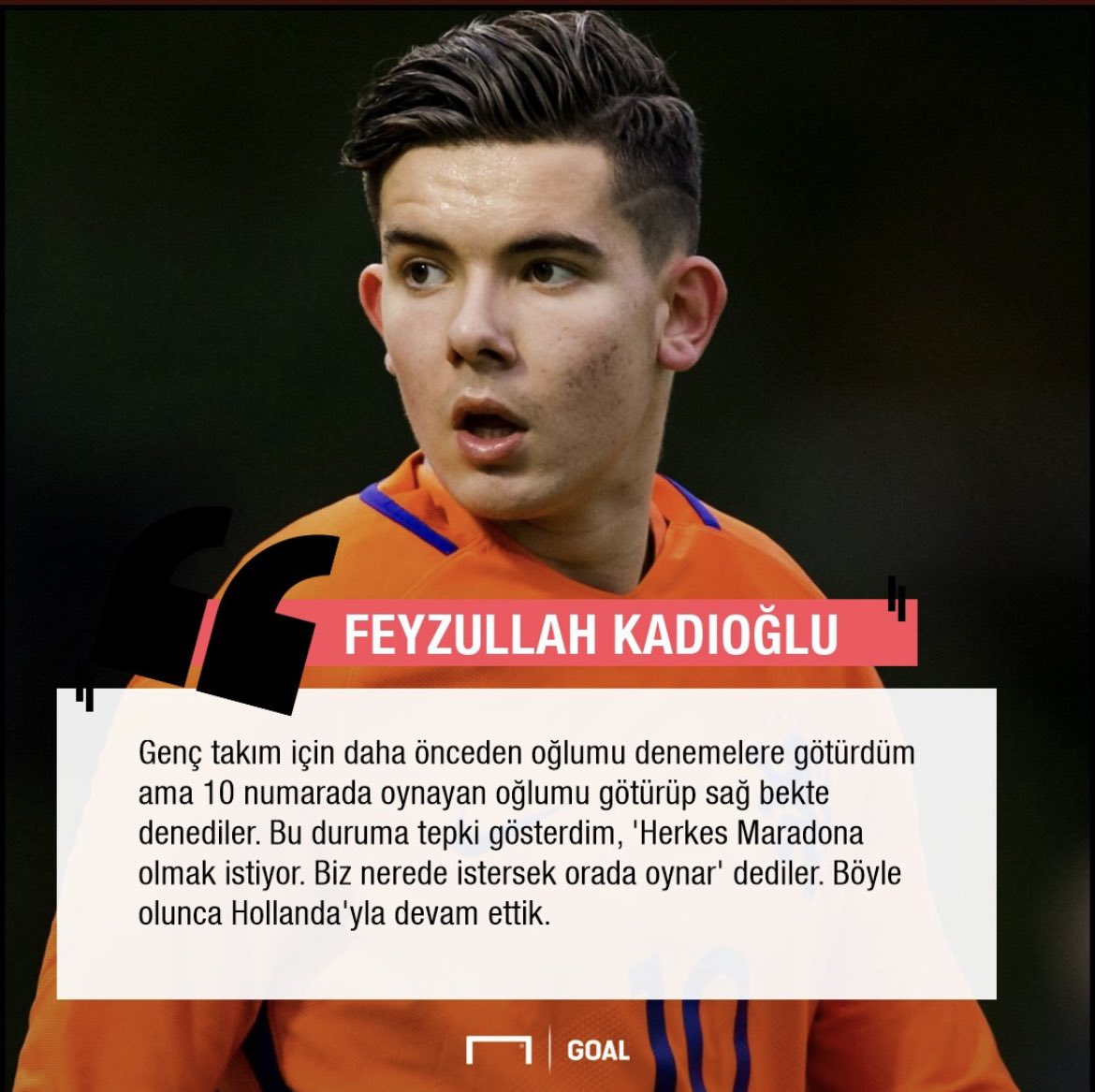 Feyzullah efendi oğlun milli takımda sol bek oynuyor ? Noldu sizin hollanda milli takımı işi ? <a href="/lapistop1/">Feyzullah Kadioglu</a>