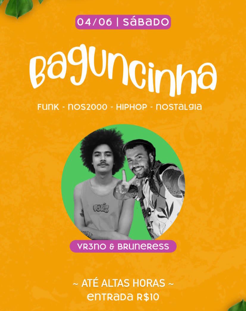 muvucabarsm's tweet photo. ⚠️ AVISO ⚠️

hoje tem Baguncinha com Breno e Bruneres, rolezão muvucano até a

MADRUGA

entrada na preza 10 pilas

rt fml https://t.co/rQfTz922OG