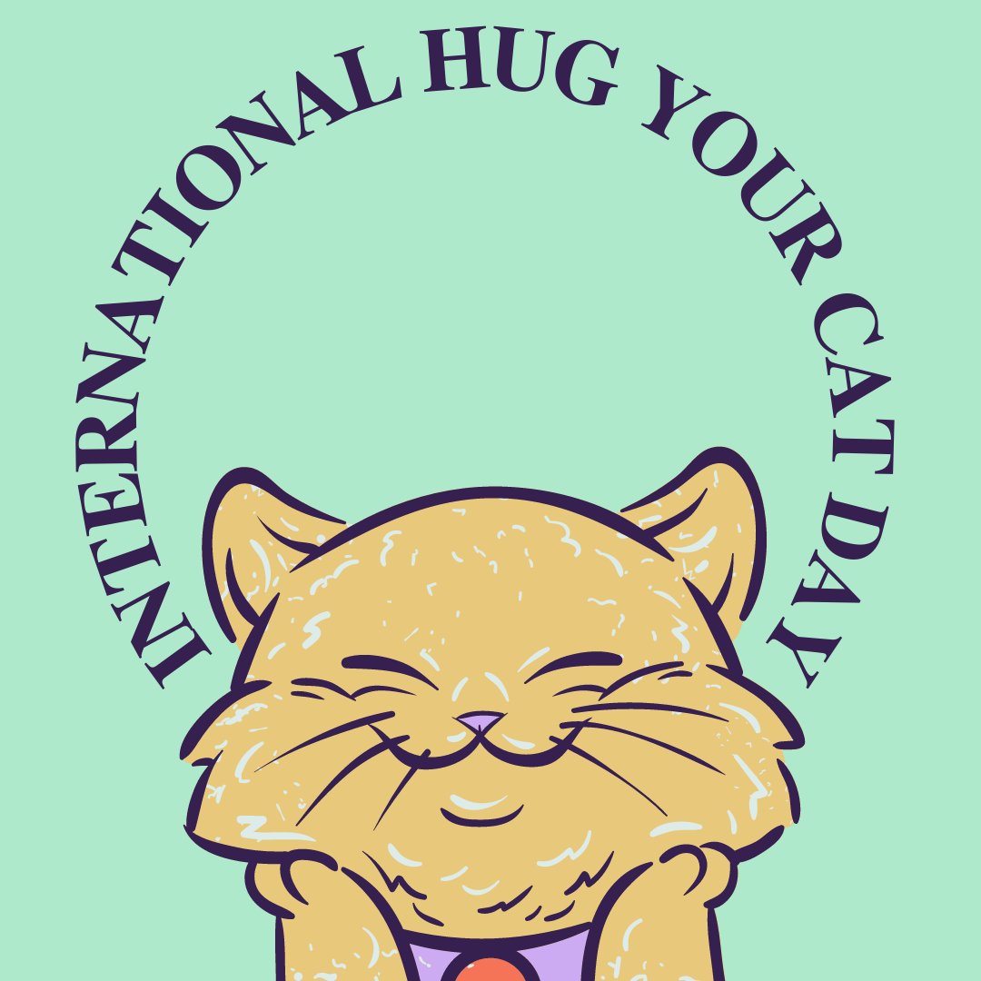 It's International Hug Your Cat Day! If you don't have a cat of your own, maybe you can volunteer at your local shelter for the day. Just remember, too much hugging could result in some needed band-aids! #nationalhugyourcatday #cat https://t.co/dHCtFkpmD1