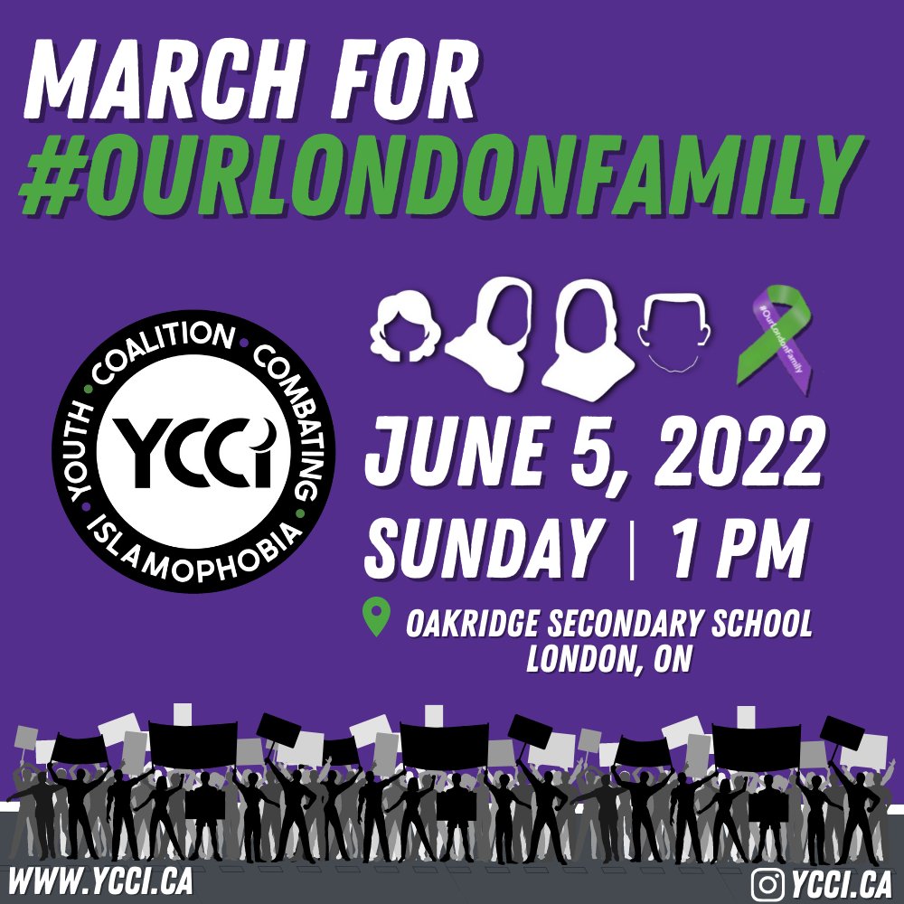 Planning to attend the #OurLondonFamily March hosted by YCCI.ca on June 5? With limited parking, shuttles will be available at many of the large #LdnOnt parking lots around the march location. Visit ycci.ca for more info.

London.ca/OurLondonFamily