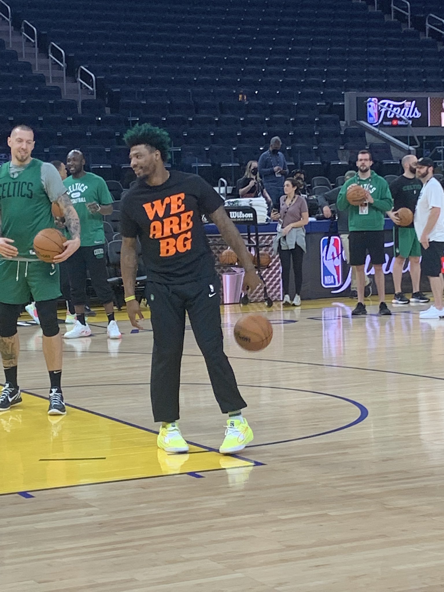 Celtics Wear 'WE ARE BG' Shirts to Show Support for Brittney